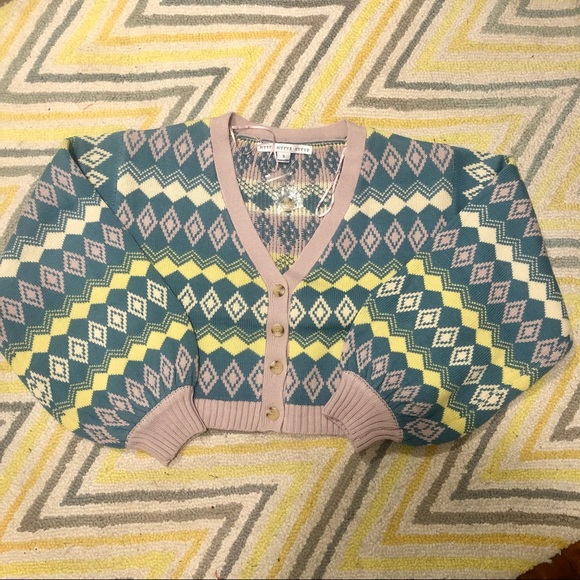 Two piece crop sweater skirt set - Picture 3 of 4